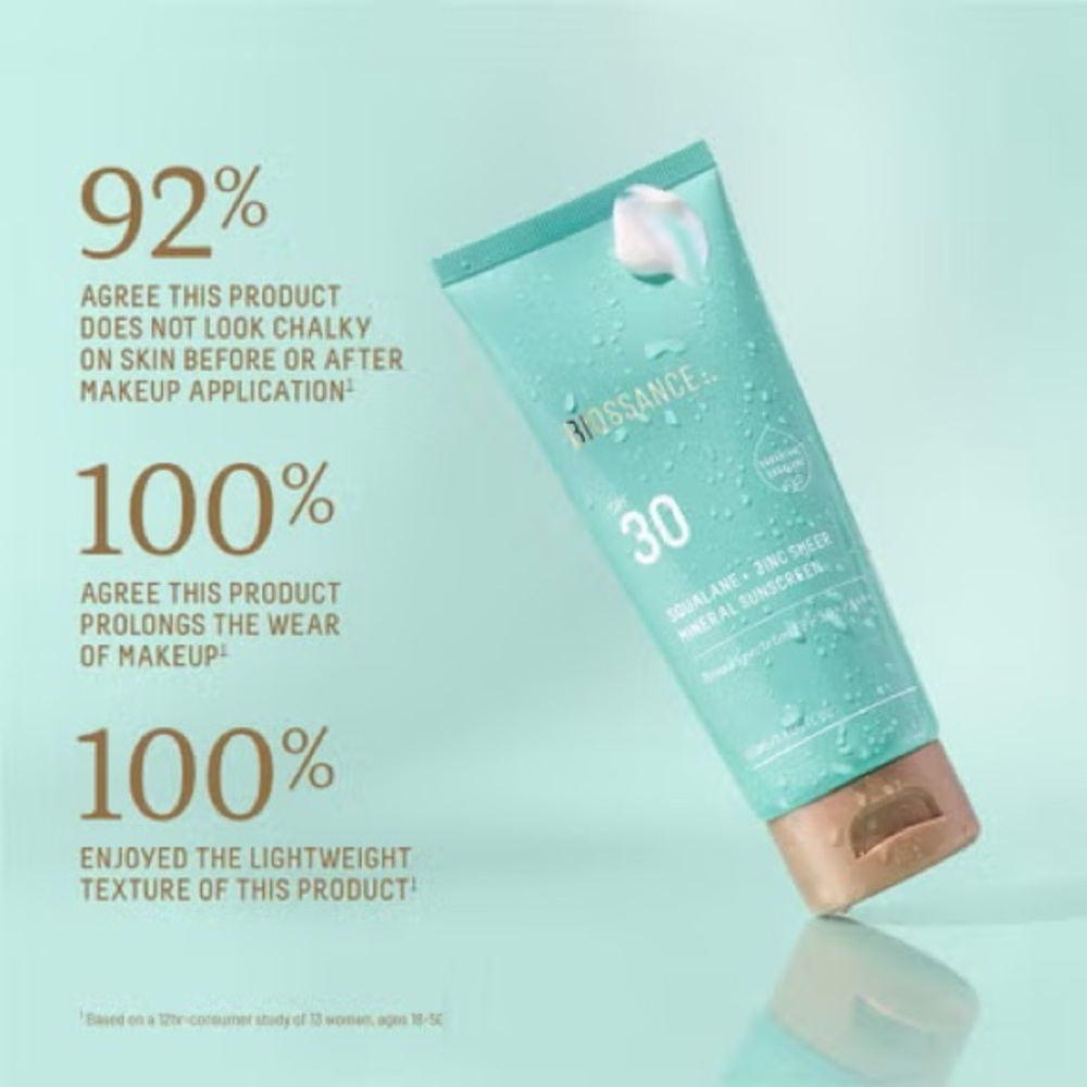 Biossance Squalane + Zinc Sheer Mineral Sunscreen Jumbo Size 100ml - Picture 2 of 6
